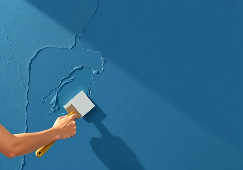 Application d'un enduit décoratif à la lisseuse sur un mur